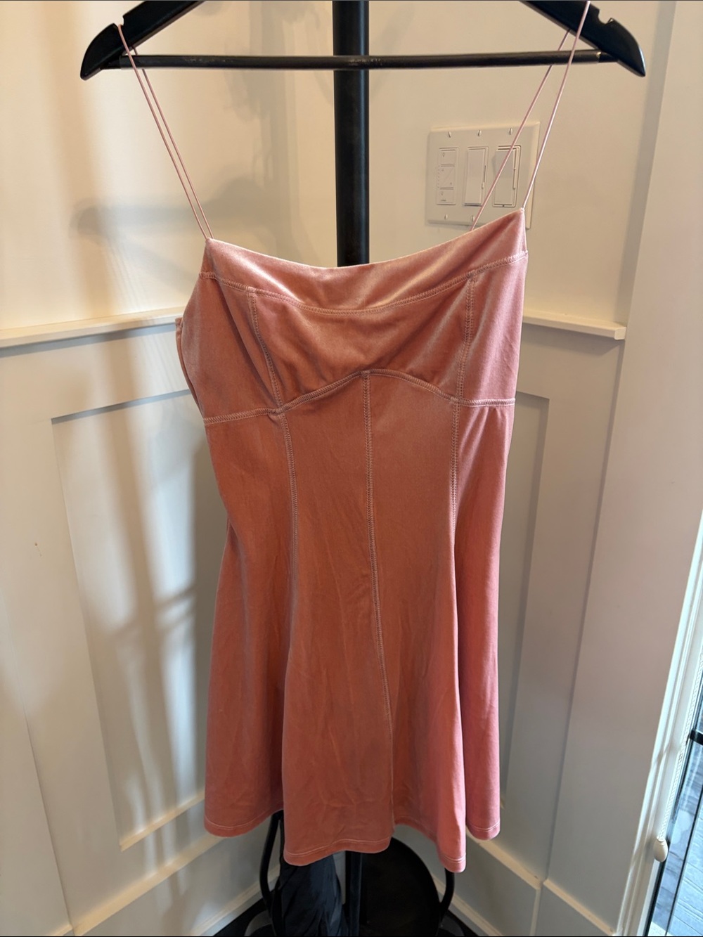 Urban Outfitters Rose-Pink Slip Dress with Spaghetti Straps